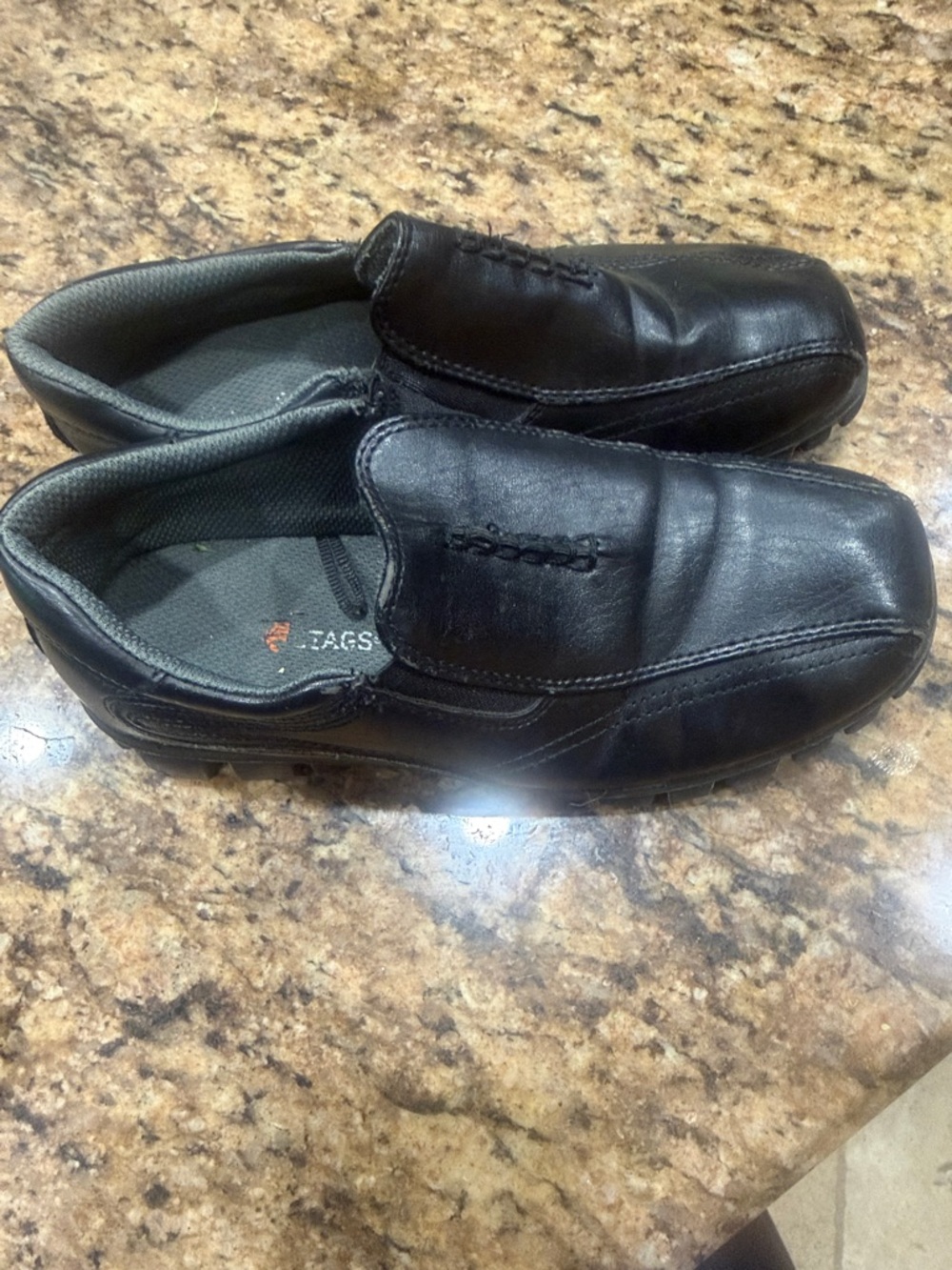 Boy’s Black Slip-On Leather Loafers